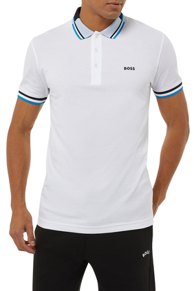 Cotton-Piqué Polo Shirt with Tipping Details